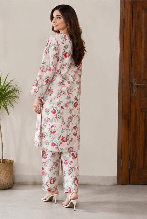2 Piece Printed Lawn Suit – Premium Soft Fabric