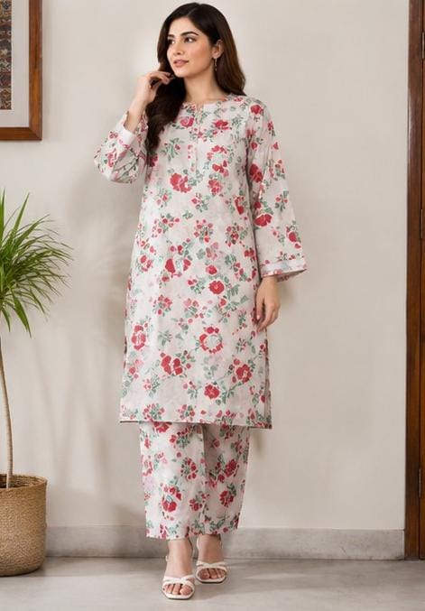 2 Piece Printed Lawn Suit – Premium Soft Fabric