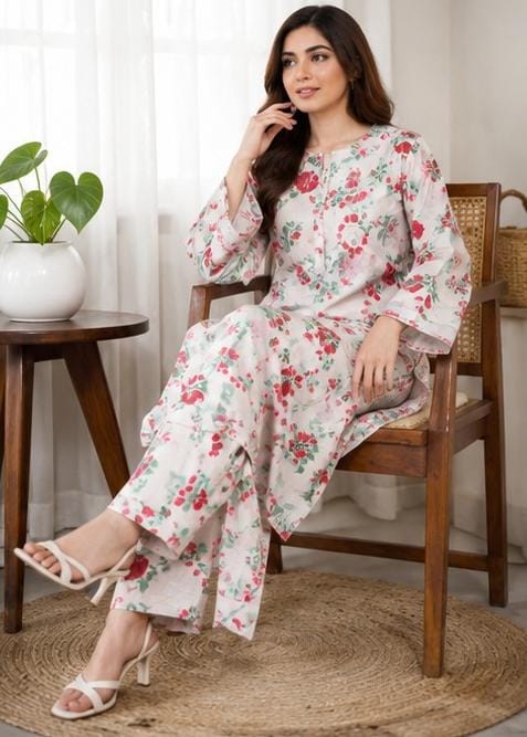 2 Piece Printed Lawn Suit – Premium Soft Fabric