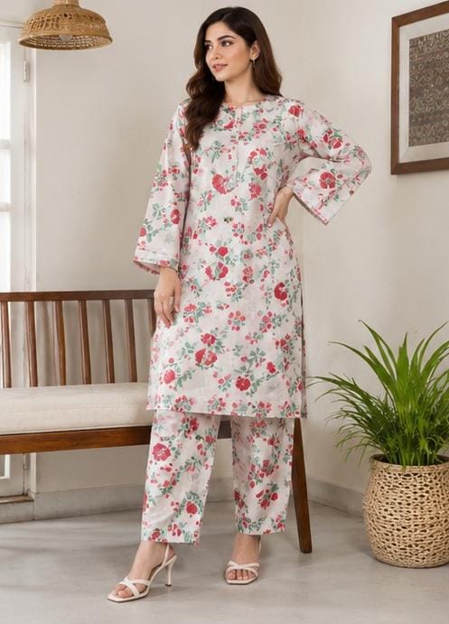 2 Piece Printed Lawn Suit – Premium Soft Fabric