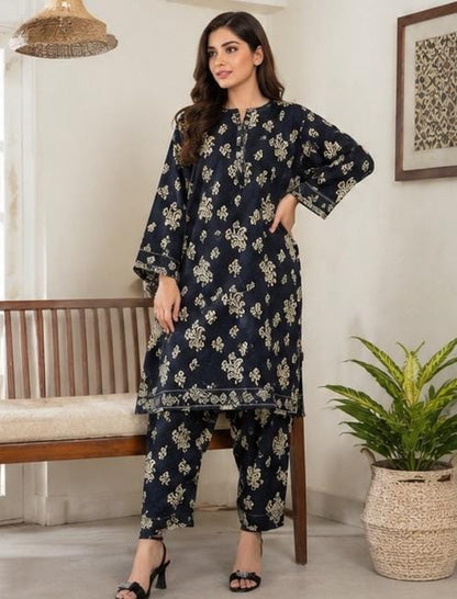 2 Piece Printed Lawn Suit – Premium Soft Fabric