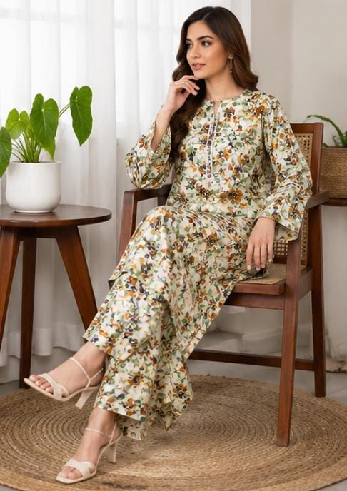 2 Piece Printed Lawn Suit – Premium Soft Fabric