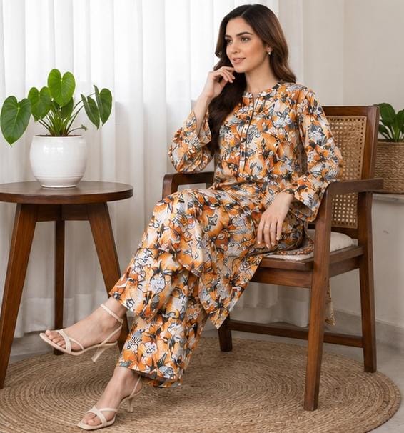 2 Piece Printed Lawn Suit – Premium Soft Fabric