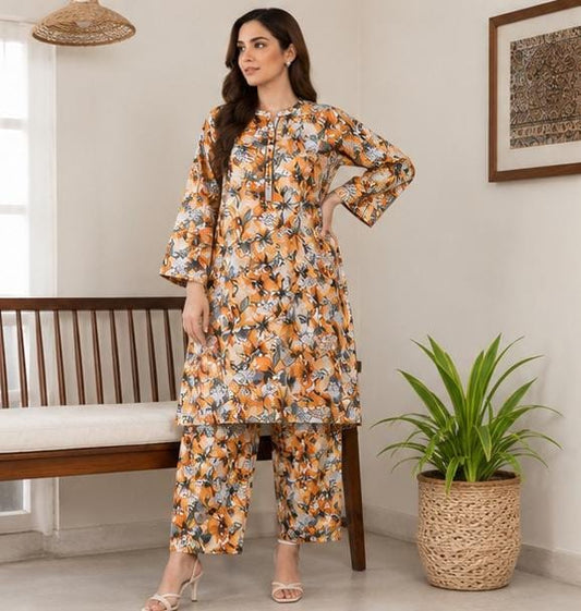 2 Piece Printed Lawn Suit – Premium Soft Fabric