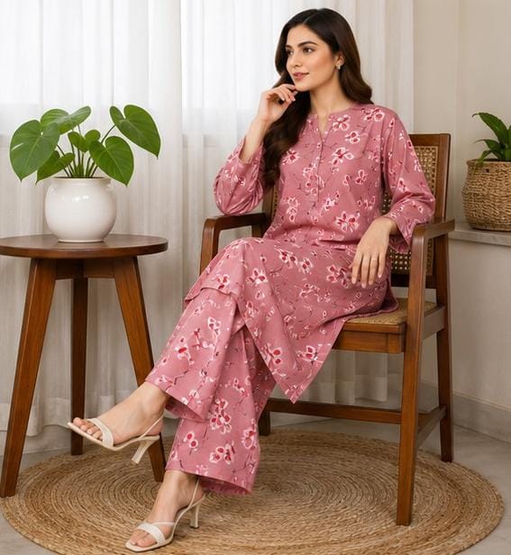 2 Piece Printed Lawn Suit – Premium Soft Fabric