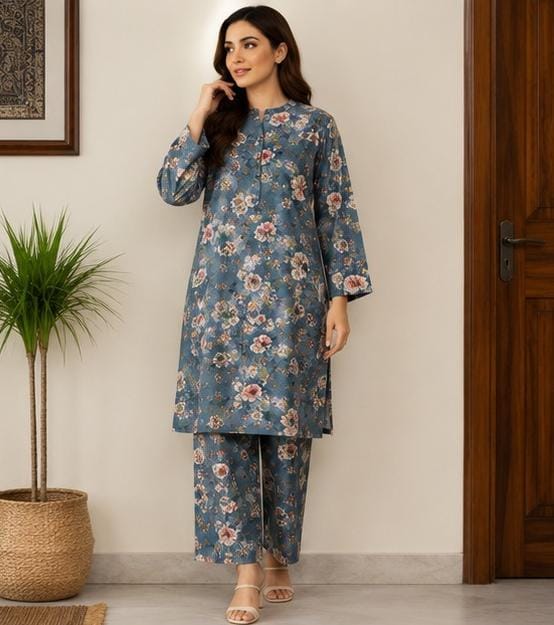 2 Piece Printed Lawn Suit – Premium Soft Fabric