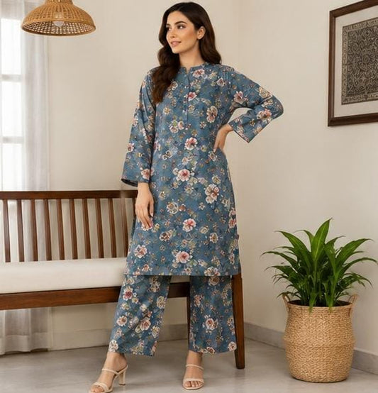 2 Piece Printed Lawn Suit – Premium Soft Fabric