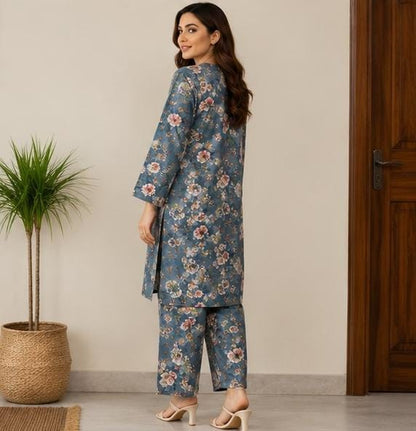2 Piece Printed Lawn Suit – Premium Soft Fabric