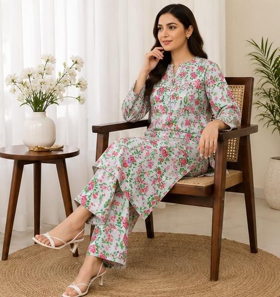 2 Piece Printed Lawn Suit – Premium Soft Fabric