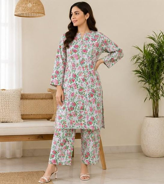 2 Piece Printed Lawn Suit – Premium Soft Fabric