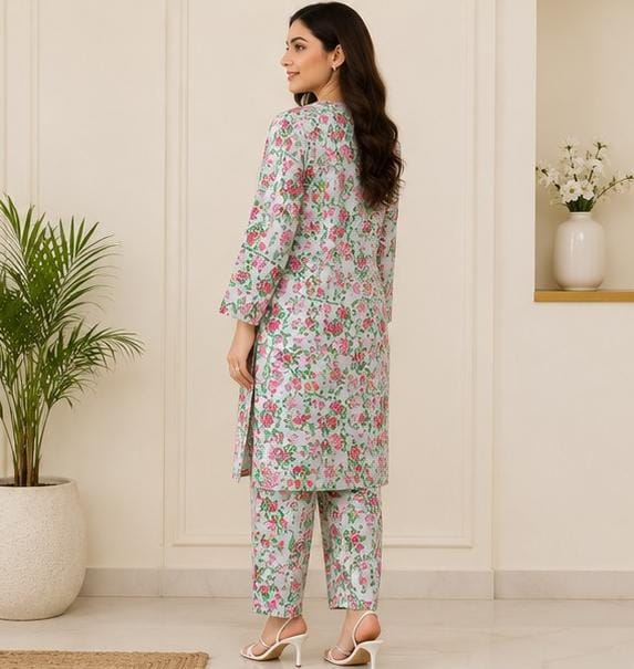 2 Piece Printed Lawn Suit – Premium Soft Fabric