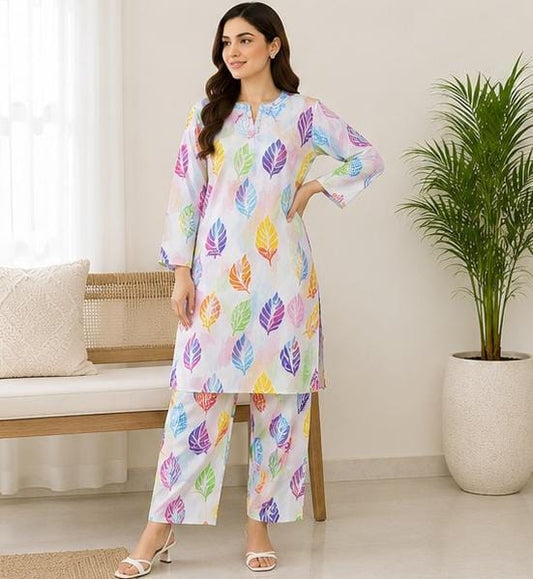 2 Piece Printed Lawn Suit – Premium Soft Fabric