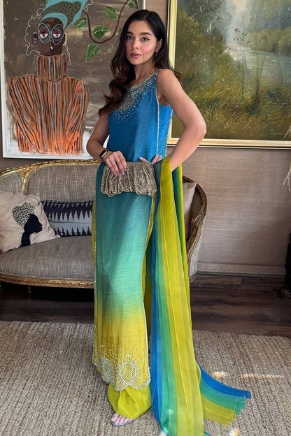 Premium 3 Piece Unstitched Embroidered Suit with Bamber Chiffon Dupatta