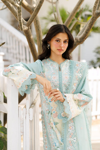 Premium 3 Piece Unstitched Embroidery Suit with Embroidered Shiffon Dupatta
