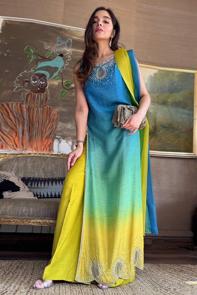 Premium 3 Piece Unstitched Embroidered Suit with Bamber Chiffon Dupatta