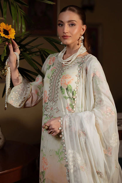 Premium 3 Piece Unstitched Suit with Heavy Embroidered Shiffon Dupatta