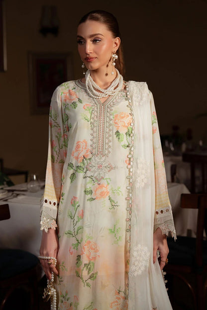 Premium 3 Piece Unstitched Suit with Heavy Embroidered Shiffon Dupatta