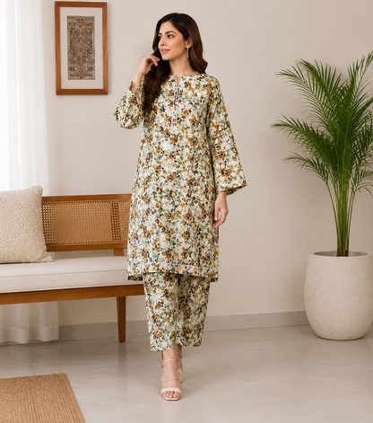 2 Piece Printed Lawn Suit – Premium Soft Fabric