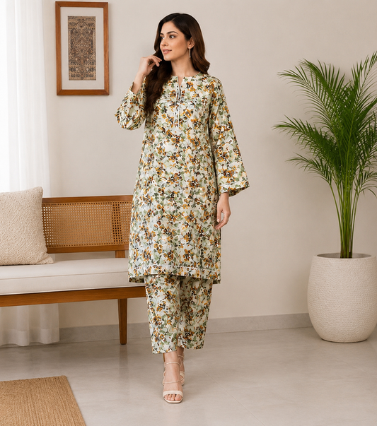 2 Piece Printed Lawn Suit – Premium Soft Fabric