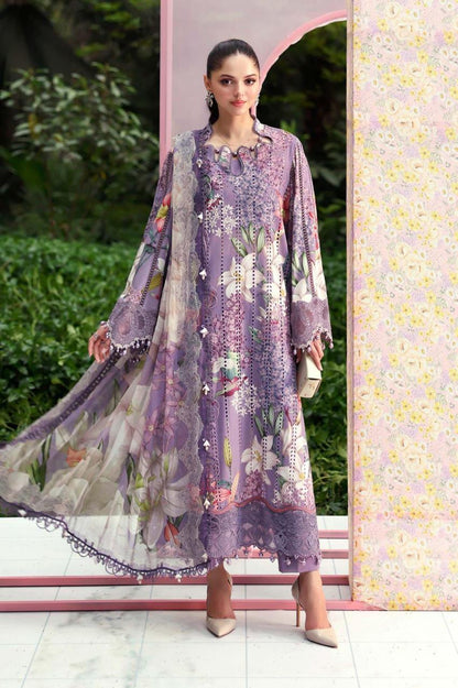 Premium 3 Piece Unstitched Embroidery Suit with Shiffon Embroidered Dupatta