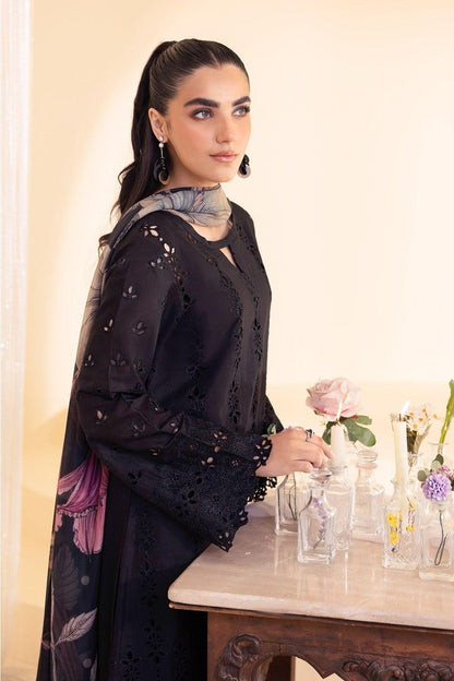 Premium 3 Piece Unstitched Chikankari Lawn Suit with Silk Dupatta