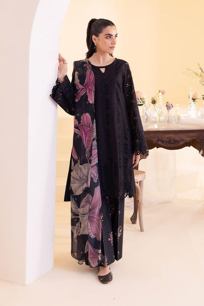 Premium 3 Piece Unstitched Chikankari Lawn Suit with Silk Dupatta