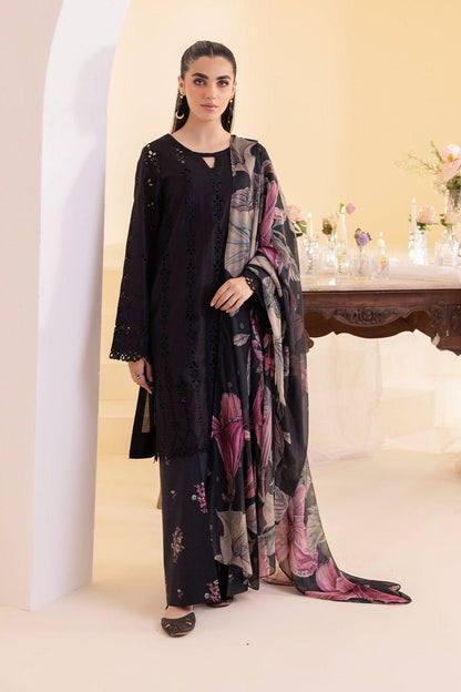 Premium 3 Piece Unstitched Chikankari Lawn Suit with Silk Dupatta