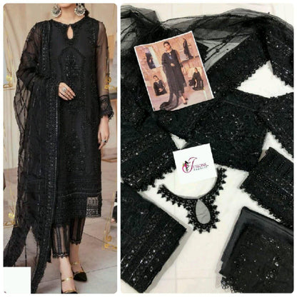 3 Piece Unstitched Embroidery Suit with Adda Work