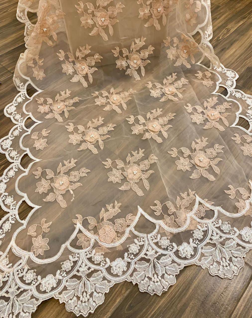 3 Piece Unstitched Embroidery Organza Suit