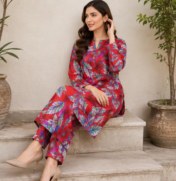 2 Piece Printed Lawn Suit – Premium Soft Fabric