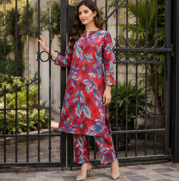 2 Piece Printed Lawn Suit – Premium Soft Fabric