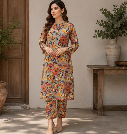 2 Piece Printed Lawn Suit – Premium Soft Fabric