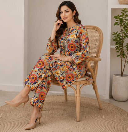 2 Piece Printed Lawn Suit – Premium Soft Fabric