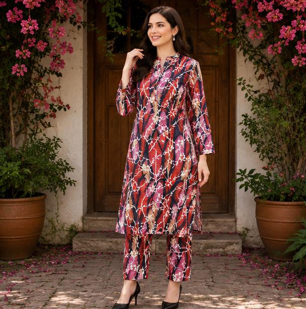 2 Piece Printed Lawn Suit – Premium Soft Fabric