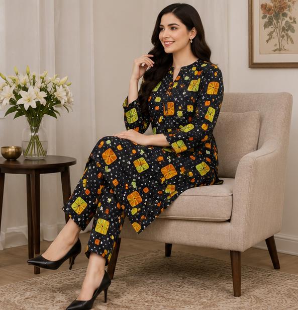 2 Piece Printed Lawn Suit – Premium Soft Fabric