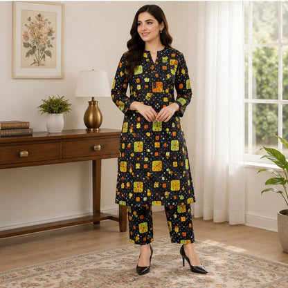 2 Piece Printed Lawn Suit – Premium Soft Fabric