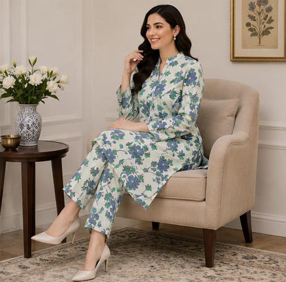 2 Piece Printed Lawn Suit – Premium Soft Fabric