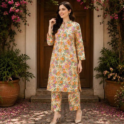2 Piece Printed Lawn Suit – Premium Soft Fabric