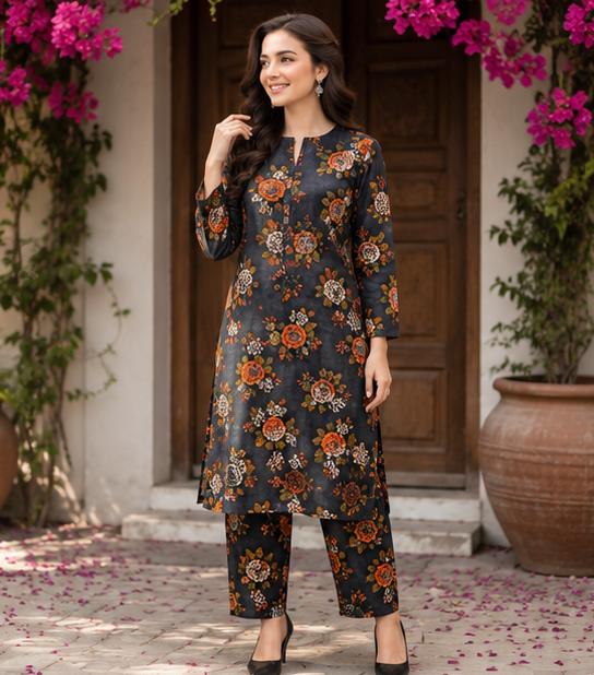 2 Piece Printed Lawn Suit – Premium Soft Fabric