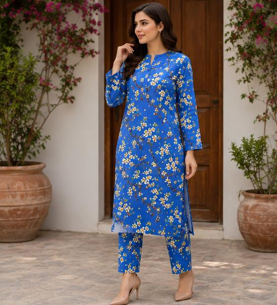 2 Piece Printed Lawn Suit – Premium Soft Fabric