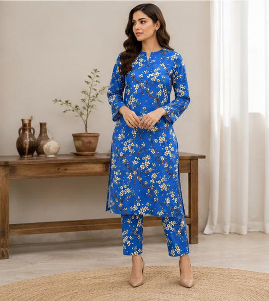 2 Piece Printed Lawn Suit – Premium Soft Fabric