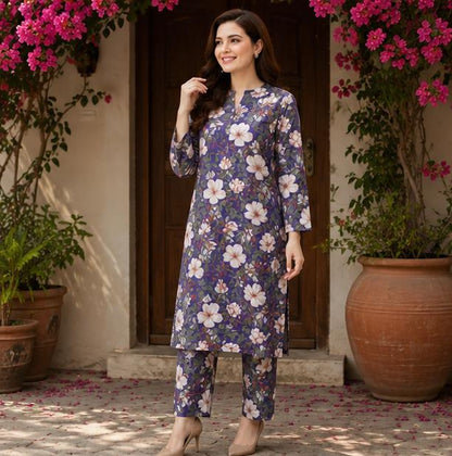 2 Piece Printed Lawn Suit – Premium Soft Fabric