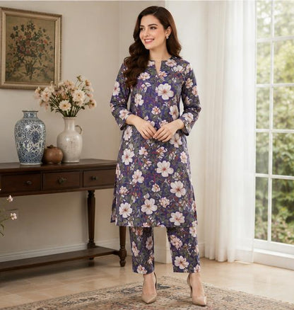 2 Piece Printed Lawn Suit – Premium Soft Fabric