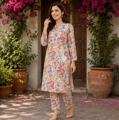 2 Piece Printed Lawn Suit – Premium Soft Fabric