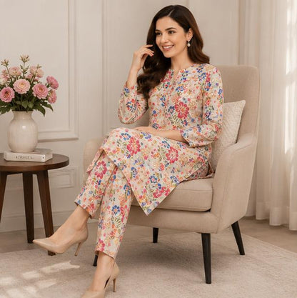 2 Piece Printed Lawn Suit – Premium Soft Fabric