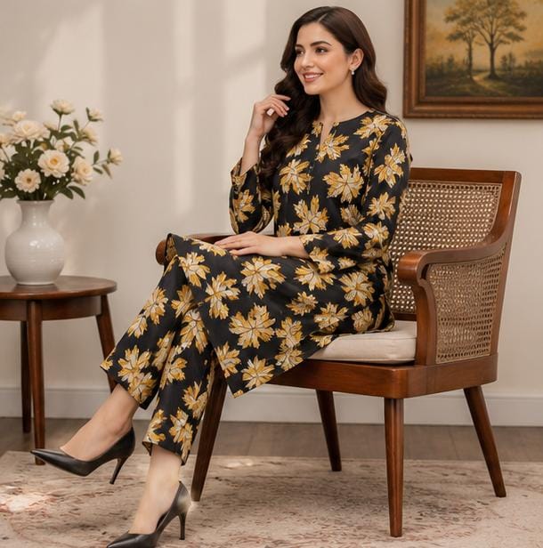 2 Piece Printed Lawn Suit – Premium Soft Fabric