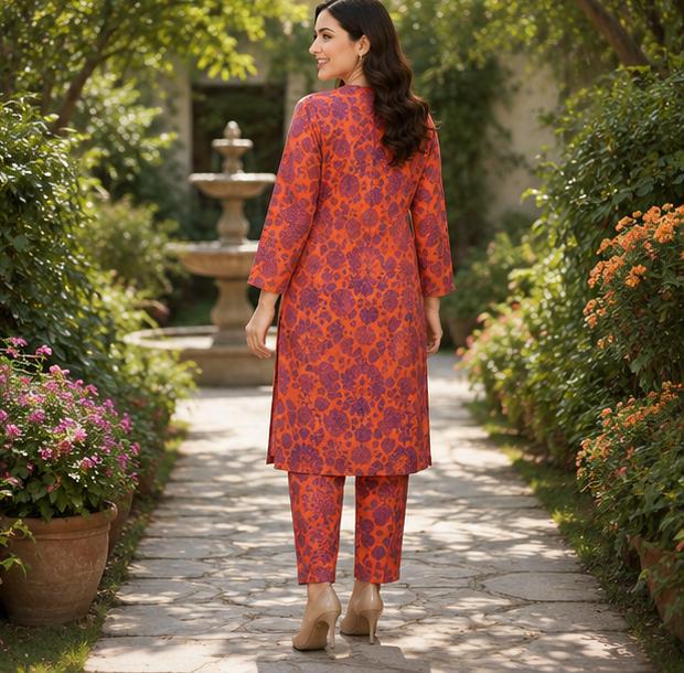 2 Piece Printed Lawn Suit – Premium Soft Fabric