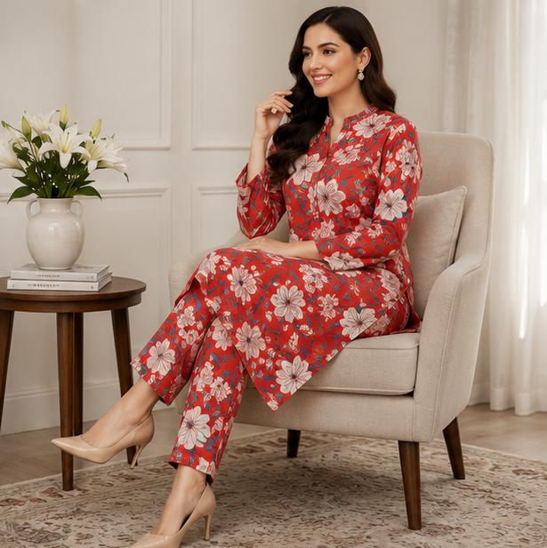 2 Piece Printed Lawn Suit – Premium Soft Fabric