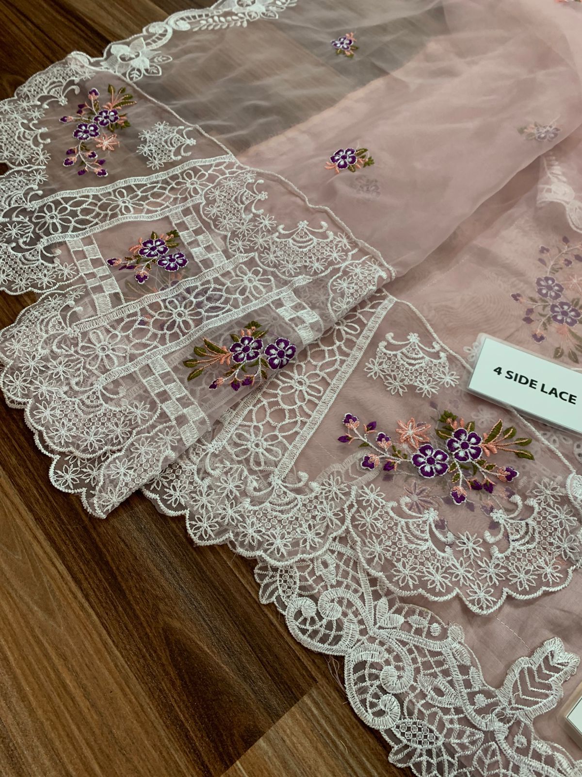 Premium 3 Piece Unstitched Embroidery Suit with Heavy Embroidered Organza Dupatta